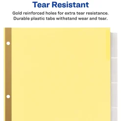 Avery Big Tab Insertable Paper Dividers, 5-Tab, Yellow (11110) Hot
