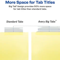 Avery Big Tab Insertable Paper Dividers, Clear 8 Tab, Buff (11112) Discount