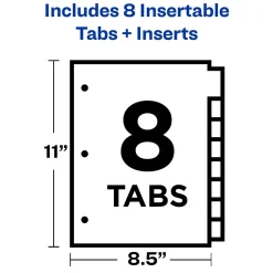 Avery Big Tab Insertable Paper Dividers, Clear 8 Tab, Buff (11112) Discount