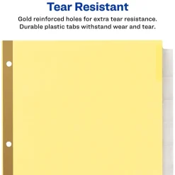 Avery Big Tab Insertable Paper Dividers, Clear 8 Tab, Buff (11112) Discount