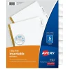 Avery Big Tab Insertable Paper Dividers, Clear 5 Tab, White (11122) Hot
