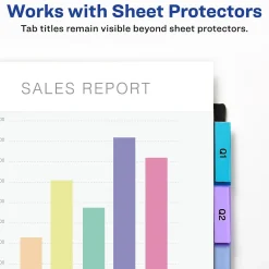 Avery Big Tab Insertable Plastic Dividers with 2 Pockets, 5 Tabs, Two-Tone Multicolor (11982) Online