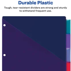 Avery Big Tab Insertable Plastic Dividers with 2 Pockets, 5 Tabs, Two-Tone Multicolor (11982) Online