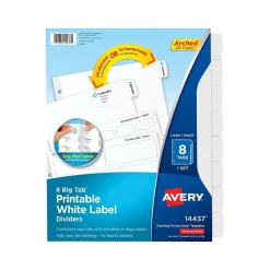 Avery Big Tab Printable Divider, 8-Tab, White (14437) Hot