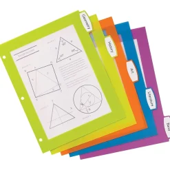 Avery Big Tab Ultralast Plastic Dividers with White Tab Labels, 5 Tabs, Multicolor (24900) Online