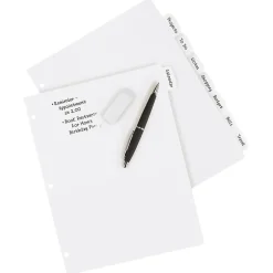 Avery Big Tab Write & Erase Plastic Dividers, 8 Tabs, White (16371) Sale