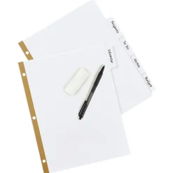 Avery Big Tab Write & Erase Paper Divider, 5 Tabs, White/Gold Reinforced, 1 Set (23075) Hot