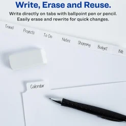 Avery Big Tab Write & Erase Paper Dividers, 8 Tab, White, 48 Sets/Carton (23078CT) Online