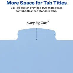 Avery Big Tab Write & Erase Plastic Divider, 8 Tabs, Multicolor, 1 Set (16171)