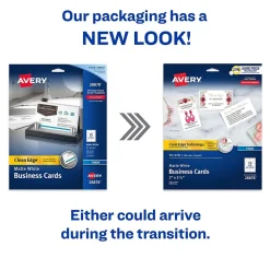 Online Clean Edge Business Cards, 2" x 3 1/2", Matte White, 90 Per Pack (28878) Business Cards