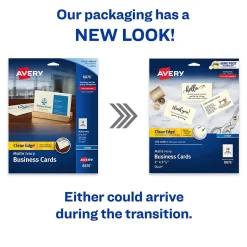 Discount Clean Edge Business Cards, 3.5" x 2", Matte Ivory, 200/Pack (8876) Business Cards