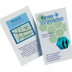 Hot Clean Edge Business Cards, 2" x 3 1/2", Matte White, 200 Per Pack (5871) Business Cards