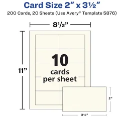 Outlet Clean Edge Business Cards, 3.5