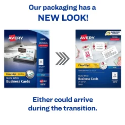 Best Clean Edge Business Cards, 2" x 3 1/2", Matte White, 1000 Per Pack (8870) Business Cards