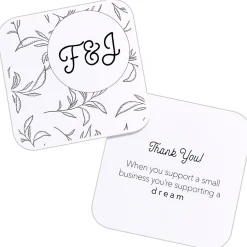 Outlet Clean Edge Laser Square Cards with Rounded Corners, 2 1/2