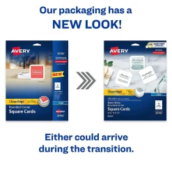 Online Clean EdgeBusiness Cards, 2.5" x 2.5", White, 9 Cards/Sheet, 180 Cards/Pack (35702) Business Cards