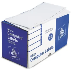 Avery Computer Labels, Dot Matrix Labels and Pin-Feed Labels, 2-15/16" x 5", White, 3,000 Labels/Pack (4076) Online