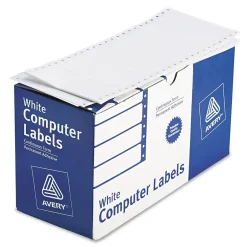 Avery Computer Labels, Dot Matrix Labels and Pin-Feed Labels, 1-15/16" x 4", White, 5,000 Labels/Pack (4022) Online