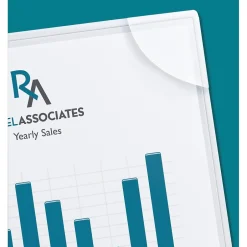 Avery Corner Lock, 3-Hole Punched Plastic Sleeves, Heavyweight, 8-1/2” x 11”, Clear, 4/Pack (72269) Sale