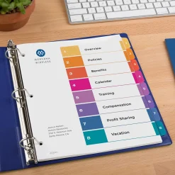 Avery Customizable Table of Contents Divider, Multicolor, 3 Sets/Pack (11071) Hot