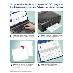 Avery Customizable Table of Contents Divider, 10-Tab, White, 3/Pack (11077) Online