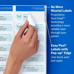 Avery Easy Peel Laser Return Address Labels, 1/2" x 1-3/4", White, 8,000 Labels/Pack (5167)* Address Labels