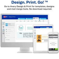 Avery Easy Peel Laser Shipping Labels, 2