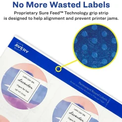 Avery Easy Peel Laser/Inkjet Round Labels, 3/4