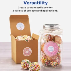 Avery Easy Peel Laser/Inkjet Round Labels, 3/4" Diameter, White, 80 Labels/Sheet, 10 Sheets/Pack, 800 Labels/Pack (4221) Clearance