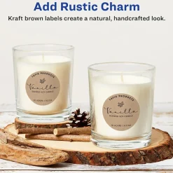 Avery Easy Peel Laser/Inkjet Round Labels, 2 1/2" Dia, Kraft Brown, 225 Labels/Pack (22808) Sale