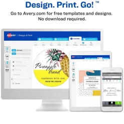 Avery Easy Peel Laser/Inkjet Round Labels, 2 1/2