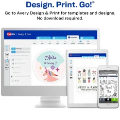 Avery Easy Peel Laser/Inkjet Multipurpose Labels on 4