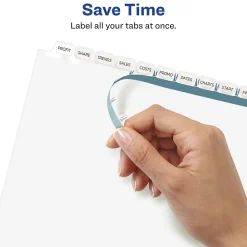 Avery EcoFriendly Index Maker Print & Apply Label Paper Dividers, 12 Tab, White, 5/Pack (11582) Hot