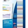 Avery Heavyweight Protect 'n Tab 5 Tabs, 8-1/2" x 11", Clear, 1/Set (74160) New