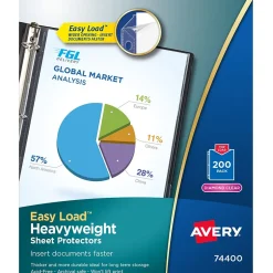 Avery Heavyweight Sheet Protectors, 8-1/2" x 11", Diamond Clear, Acid-Free, 200/Box (74400) Hot