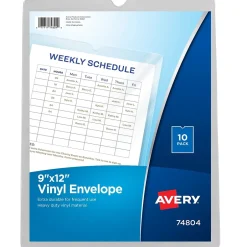 Avery Heavyweight Sheet Protectors, 9" x 12", Clear, 10/Pack (74804) Sale
