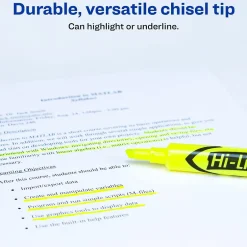 Avery Hi-Liter Desk Style Highlighters, Chisel Tip, Yellow, Dozen (24000) Online