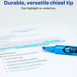 HI-LITER Avery Tank Highlighters, Chisel Tip, Blue, Dozen (07746) Online