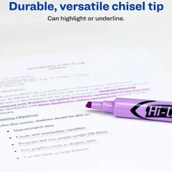 Avery Hi-Liter Tank Highlighter, Chisel Tip, Purple, Dozen (24060) Online