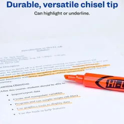 Avery Hi-Liter Tank Highlighters, Chisel, Orange, Dozen (24050) Best