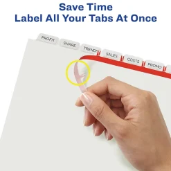 Avery Index Maker Paper Dividers with Print & Apply Label Sheets, 8 Tabs, White, 50 Sets/Pack (11557) Online