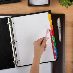 Avery Index Maker Paper Dividers with Print & Apply Label Sheets, 8 Tabs, Multicolor, 5 Sets/Pack (11419) Clearance