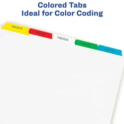 Avery Index Maker Paper Dividers with Print & Apply Label Sheets, 5 Tabs, Multicolor, 25 Sets/Pack (11423) Hot