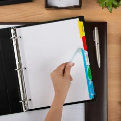 Avery Index Maker Paper Dividers with Print & Apply Label Sheets, 5 Tabs, Multicolor, 25 Sets/Pack (11423) Hot