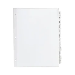Avery Index Maker Paper Dividers with Print & Apply Label Sheets, 12 Tabs, White (11428) Sale