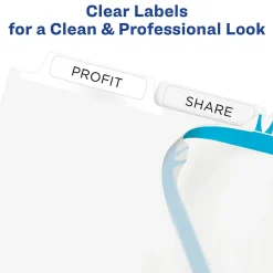 Avery Index Maker Plastic Dividers with Print & Apply Label Sheets, 5 Tabs, Frosted White (11449) Best