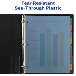 Avery Index Maker Print & Apply Label Plastic Dividers, 5-Tab, Translucent Multicolor (11452) Online