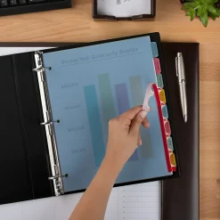 Avery Index Maker Print & Apply Label Dividers, 8-Tab, Translucent Assorted, Set (11433) Discount