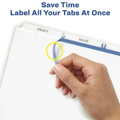 Avery Index Maker Unpunched Paper Dividers with Print & Apply Label Sheets, 3 Tabs, White (11442) Discount