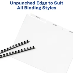 Avery Index Maker Unpunched Paper Dividers with Print & Apply Label Sheets, 3 Tabs, White (11442) Discount